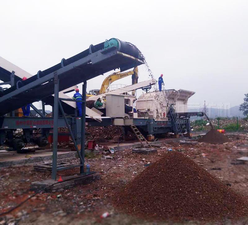 杭州同盛園林建筑垃圾處理現(xiàn)場實拍