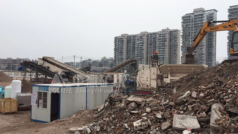 開封順達(dá)建筑垃圾再生利用現(xiàn)場(chǎng)